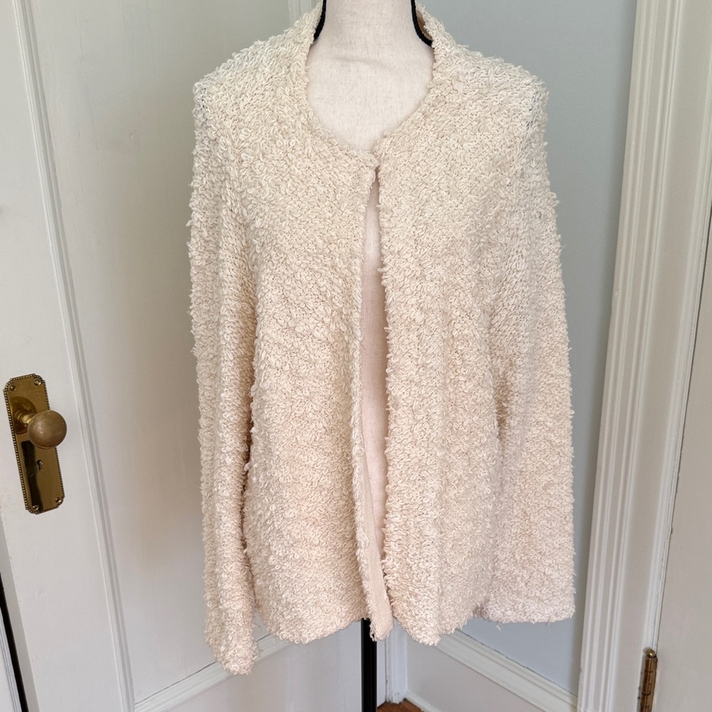 Eileen Fisher Cream Teddy Jacket
